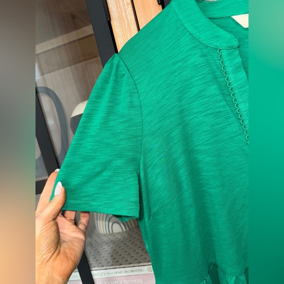 Boden Naomi Short Sleeve Dress midi Rich Emerald modal pockets babydoll petite - Picture 3 of 12